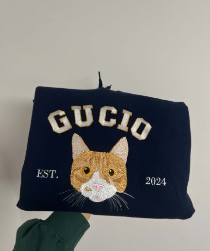 Bluza kapturem z haftem Twojego zwierzaka + imię i data