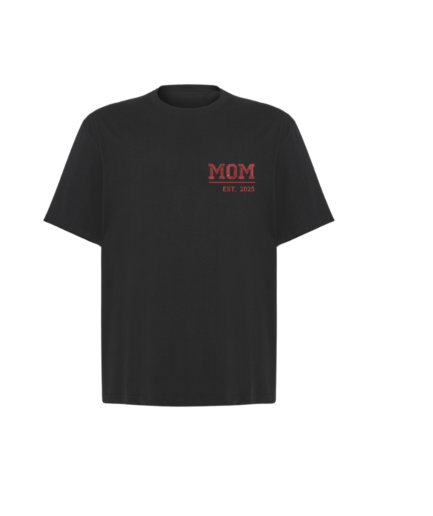 T-shirt oversize MOM + est. Twoja data